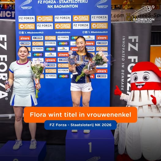 Flora Wang pakt vrouwen enkel titel op NK 2026